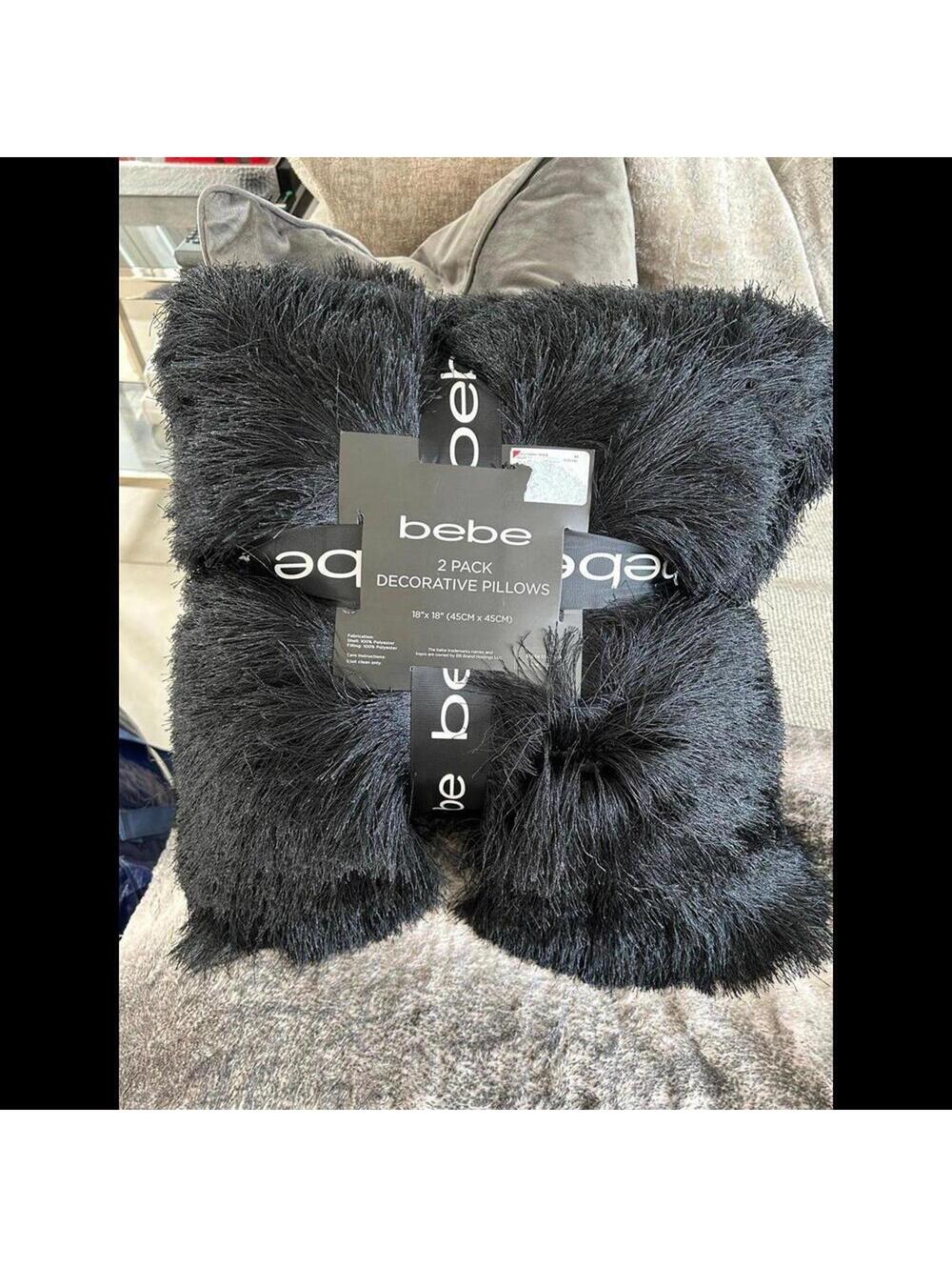BEBE DECORATIVE SHIMMY THROW Pillows SET OF 2 NEW